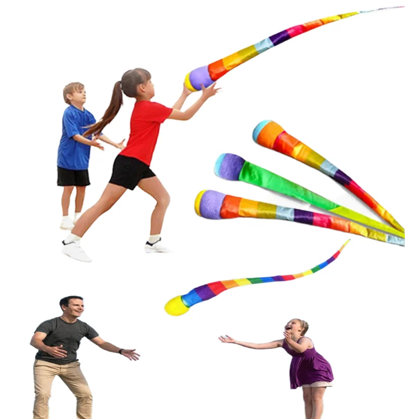 Children's Parent-child Interaction Hand Throwing Ribbon Rainbow Ball Outdoor Toys Sports Meteor Planet Sandbag Sensory Training