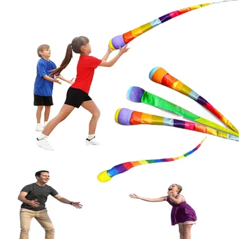 Children's Parent-child Interaction Hand Throwing Ribbon Rainbow Ball Outdoor Toys Sports Meteor Planet Sandbag Sensory Training