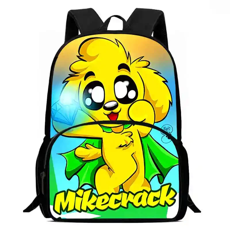 Mochila infantil Mikecrack de anime, bolsas escolares de desenho animado para meninos e meninas, mochila infantil durável para estudantes de alunos