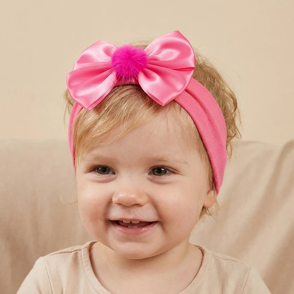 

New Baby Nylon Headband Cute Bowknot Infant Elastic Headscarf Children's Accessories