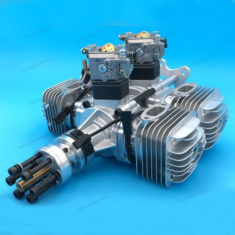 For 120T4 Fixed-wing 120CC Displacement Model Aircraft Engine, Four-cylinder Two-stroke, Aviation Natural Air Cooling