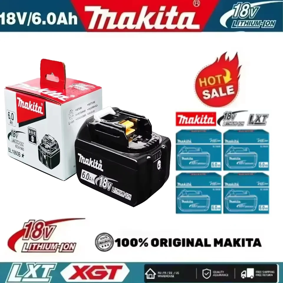

New Makita 18V BL1850B 6.0Ah lithium battery for replacing BL1830/BL1860/TW251D/TD251DZ electric tools