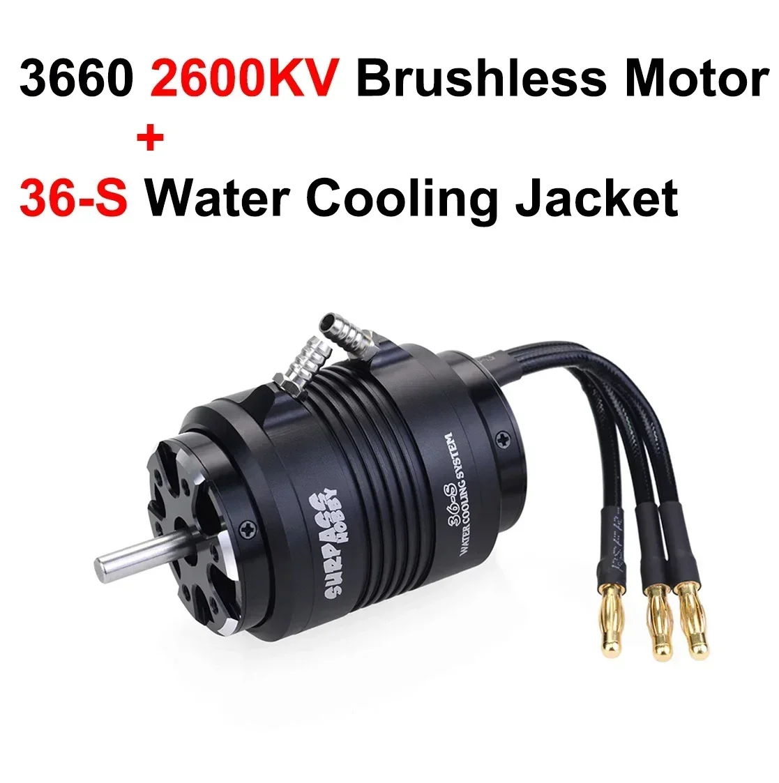 Overtref Hobby 3660 3670 Borstelloze Motor Stalen Waterkoeling Jas voor RC Boot 800 mm-1000 mm M41 Catamaran Spartan Aas Vissen