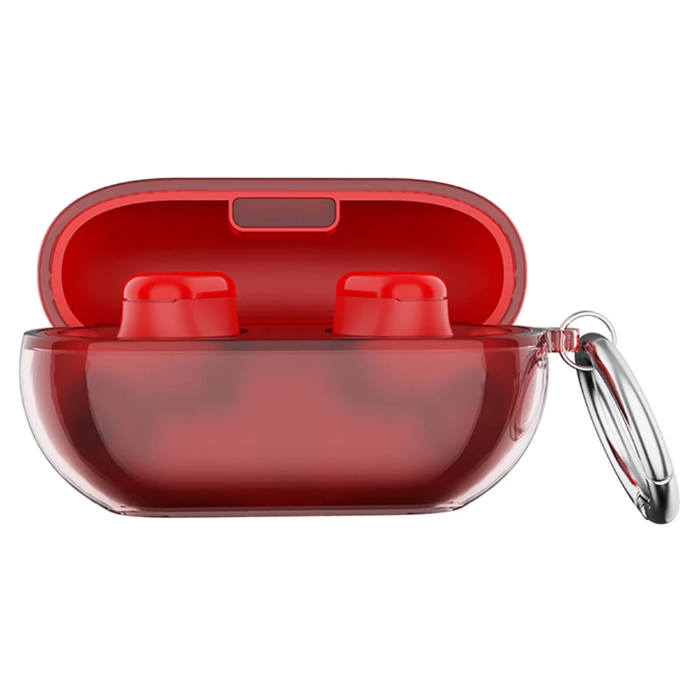 เคสหูฟังแบบครอบชาร์จได้กันกระแทกเคสครอบผิวเคสใสป้องกันรอยขีดข่วนพร้อมพวงกุญแจสำหรับหูฟัง Beats Solo