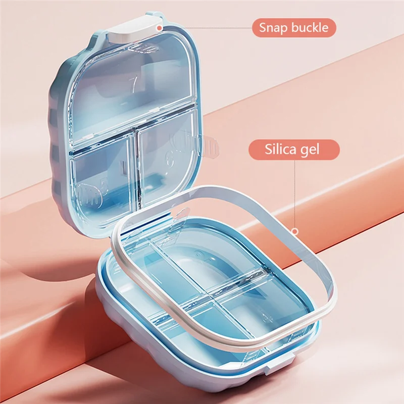 ABKY-Carry-On Mini Portable Medicine Box Weekly Seven Days Daily Pill Organizer Three Meals Home Use Pill Container