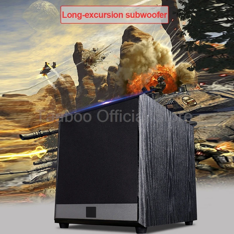 10/12 Inch High Power Super Subwoofer Wooden High Fidelity Active Subwoofer Home Theater Hifi Audio Enthusiast Amplifier Speaker