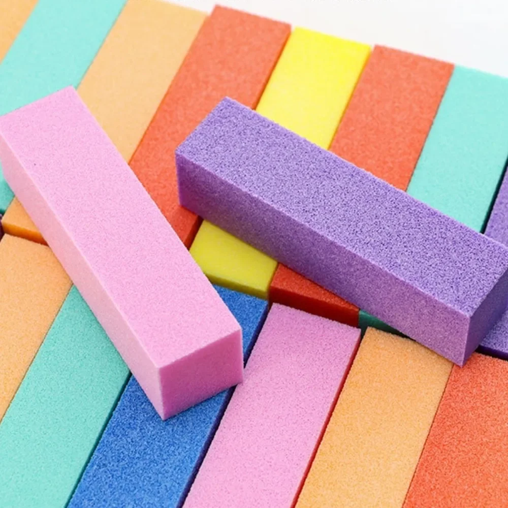 

5Pcs/Set New Fashion High Elastic Nail Buffers Block Colorful Rectangle Sponge Polishing Nail File Four-sided Sanding Files