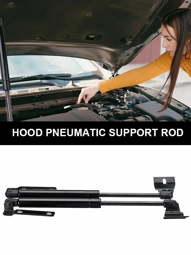 Hood Bonnet ด้านหน้า Rod Struts Shock Lift สีดําด้านหลังเครื่องยนต์ Lift 2pcs Bonnet Hood Lift สําหรับ Toyota HILUX Vigo 2005-2012