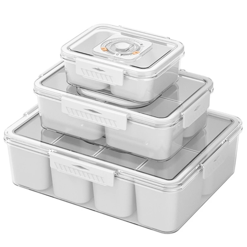 Airtight Food Storage Containers Multi Purpose Seal Case Kitchen Organizer Boxes with Seal Lid for Easy Viewing