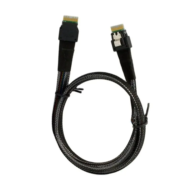 

2M 1M Internal Slim SAS SFF 8654 4i Male TO Slim 8654 Male Extension cord Cable For Hard Disk Server Storage Array Computer