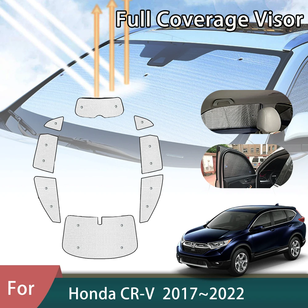 

Car Full Coverage Sunshades For Honda CR-V CRV CR V 2017~2022 2018 Anti-UV Window Shading Sun Visor Windshield Cover Accessories