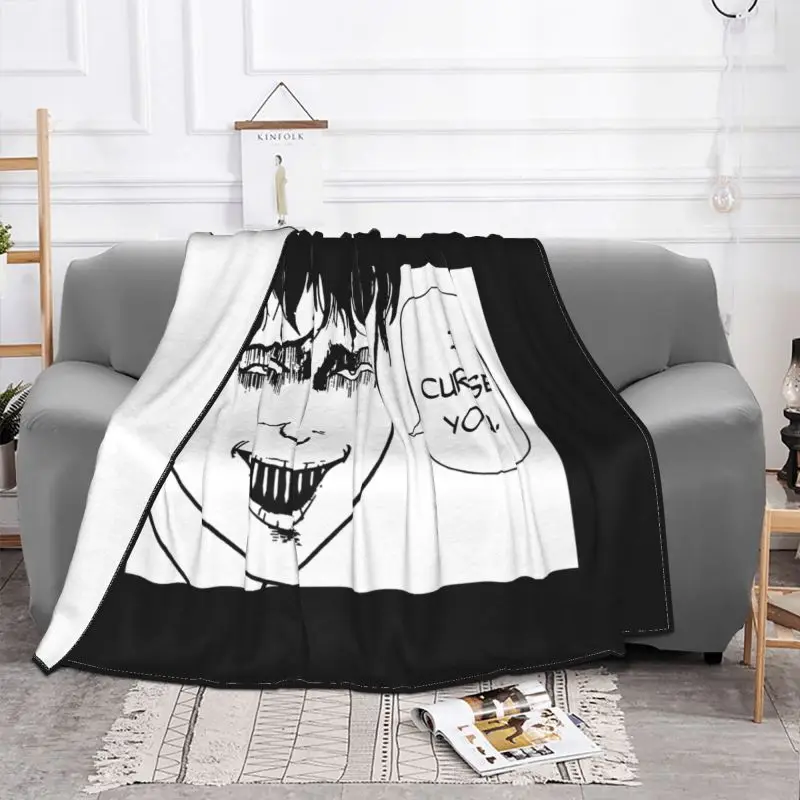 Souichi Tsujii,Junji Ito Uzumaki Horror Anime Blanket Thick Bedspread High-Grade Skin Friendly For Sofa Bedroom