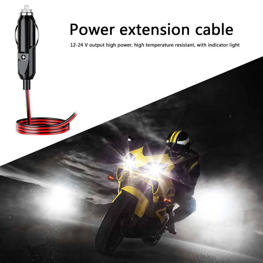 

12V 24V Car Cigarette Lighter Socket Connector with 0.6m 1.5m 4m Wire 20A Fused Auto Cigarette Lighter Plug Male Connector