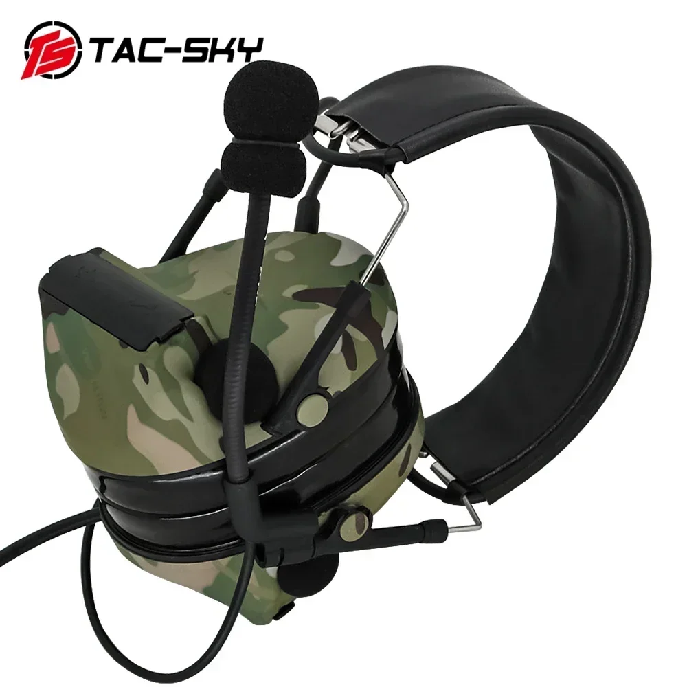 TAC-SKY COMTA II DulMédiateur phones Casque antibruit à talperforation Walperforé Casque électronique Airsoft Cache-oreilles de tir Casque COMTA