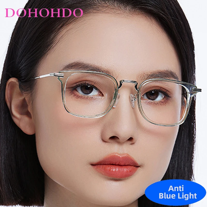 

High Quality TR90 Metal Trendy Brand Designer Blue Light Blocking Glasses Unisex Cat Eye Optical Glasses For Office Work Очки