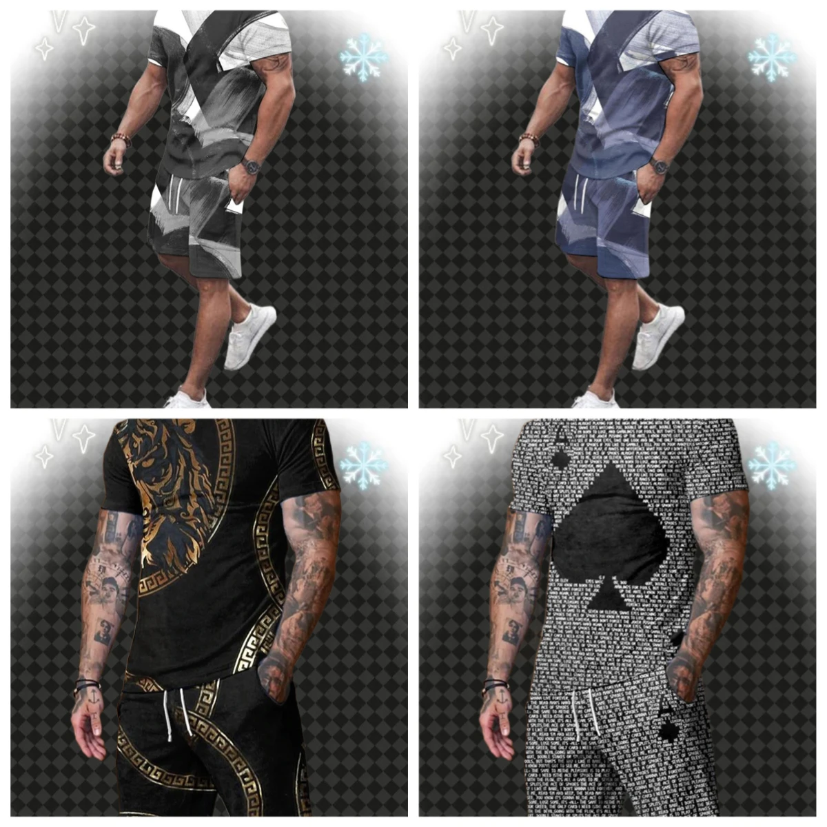 

2025/26 New Men's Sportswear Trend Men Sets Tracksuits Clothing Casual Shorts+tshirts Set Sweat Suits Summer Tracksuit Men Sets