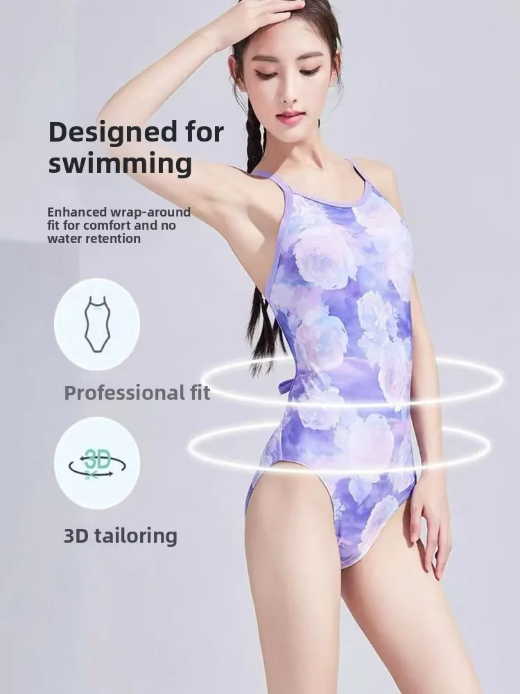 

Сексуальный купальник Bal Cetition с фиолетовой розой, женский цельный купальник, тихой треугольный дизайн, пляжная сцена, подходит