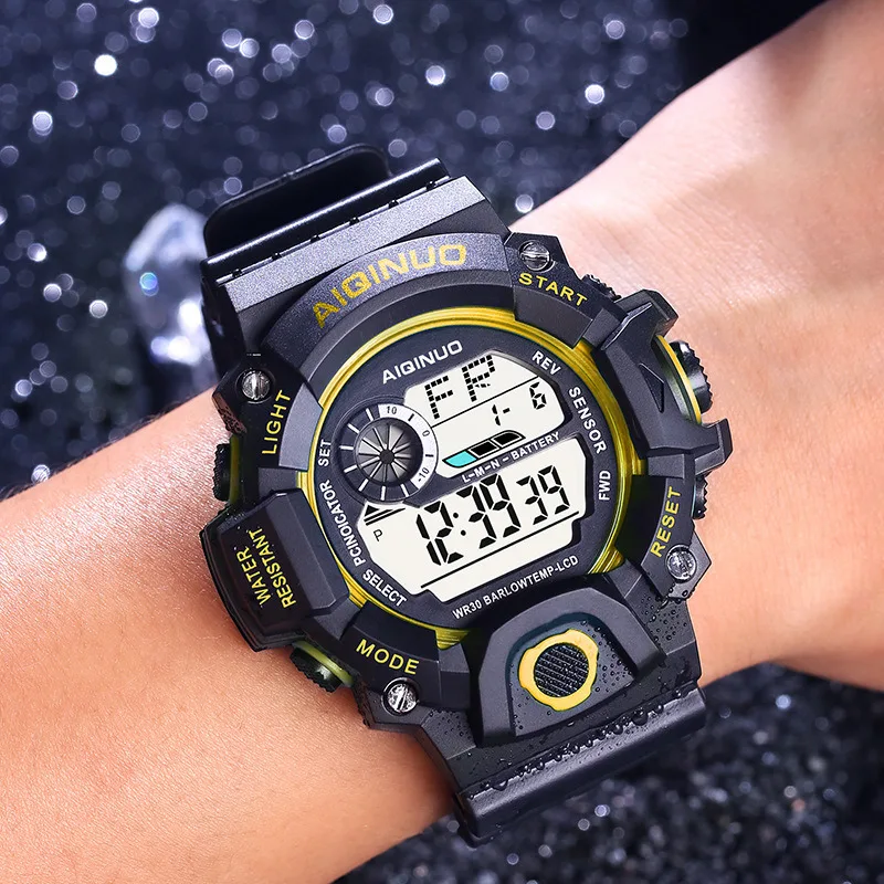 Reloj despertador luminoso impermeable anticaída, reloj deportivo electrónico, adecuado para hombres y mujeres