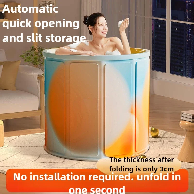 

Большое складное ведро для взрослых, портативная термоизоляционная ванна для взрослых и детей, ванна из ПВХ, бесплатная установка 70*65 см