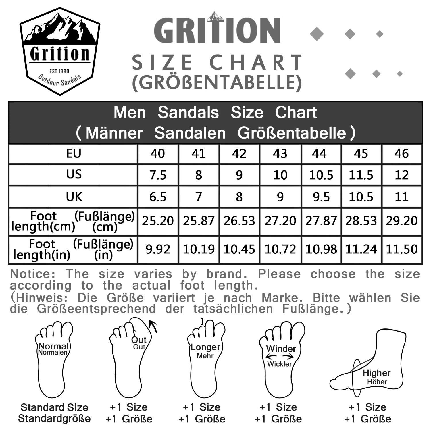 GRITION-Sandalias de cuero sintético para hombre, zapatos de Trekking para la playa, transpirables, antideslizantes, de secado rápido, para verano,