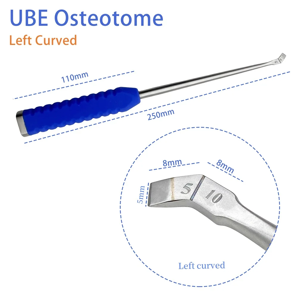 

Долото для костей, силиконовая ручка, костный нож, ортопедические хирургические инструменты, ортопедический инструмент UBE, домашнее животное