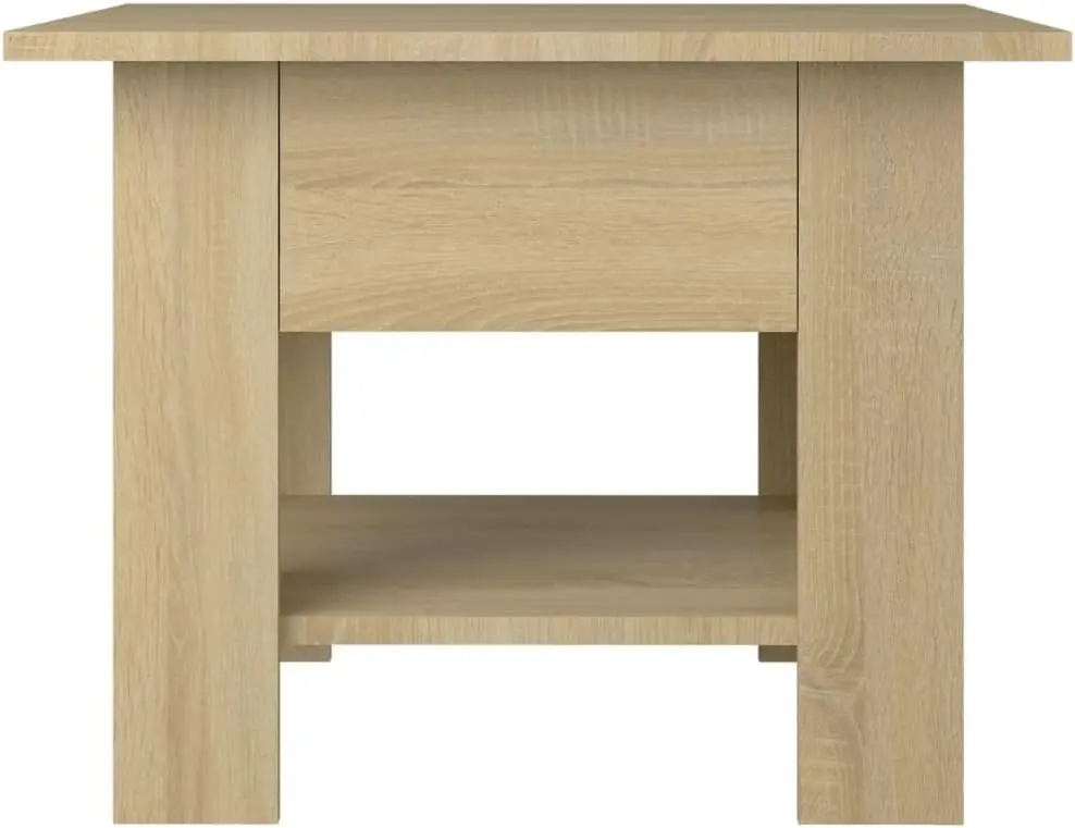 Coffee Table Side Table Bedside Table Wood Coffee Table Reading Table Sonoma Oak 21.7""X21.7""X16.5"" Engineered Wood Suitable
