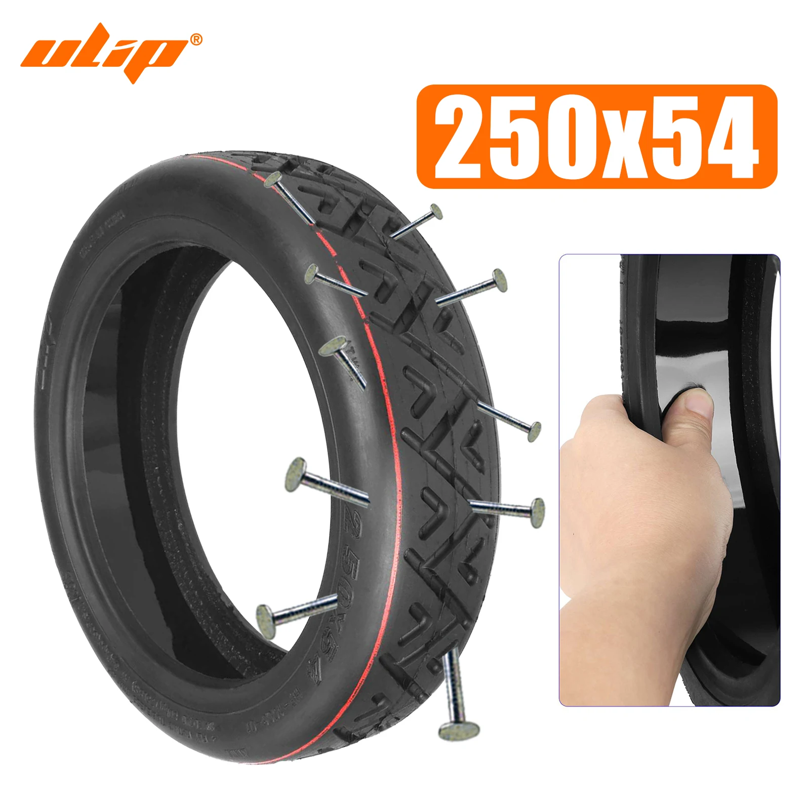 

ULIP 250x54 самовосстанавливающаяся бескамерная шина для электрического скутера Xiaomi 4, Ninebot F20 30 F40, встроенная самовосстанавливающаяся клея, утолщенная шина