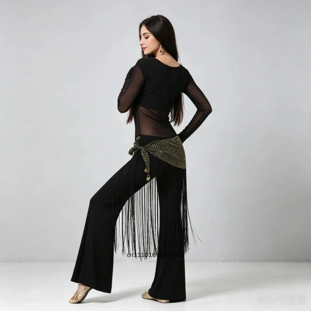 Adult Belly Dance Costume Set Professional Top Pants Hip Scarf Lady Oriental Dance Outfit For Practice Stage Performance Daily - view 4