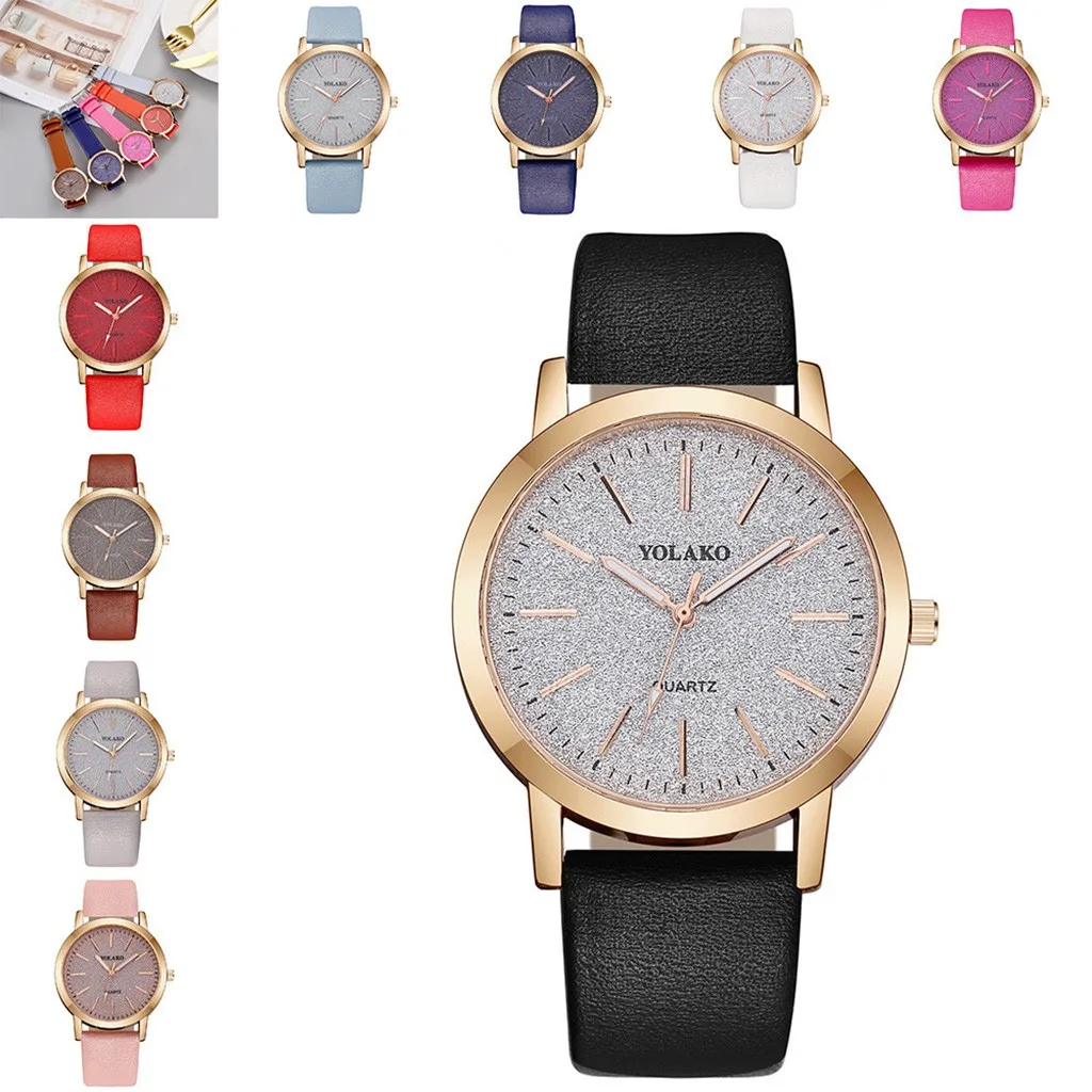 Women's Casual Quartz Leather Band Watch Analog Wrist Watch Bracelet Dial Design High Quality High Quality Reloj De Mujer