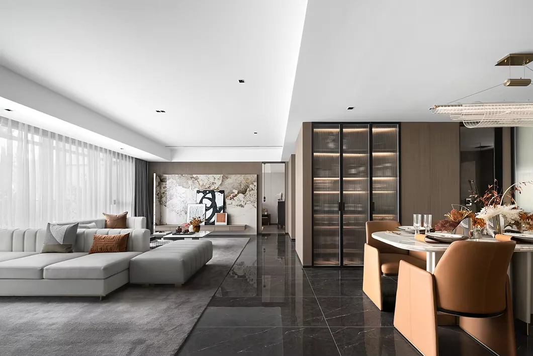 Sanhai Stile leggero Design interno Appartamento Piano da pavimento Casa Resa massima 3D Servizi di disegno di costruzione Squisito