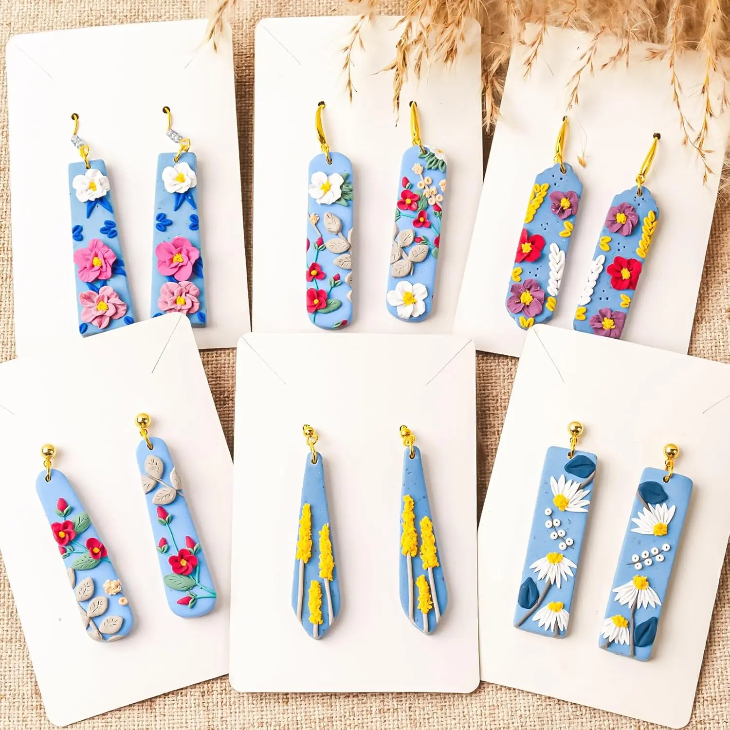 Long Dangle Shape Polymer Clay Cutters, Long Rectangle Clay Earrings Cutters, Basic Clay Cutters