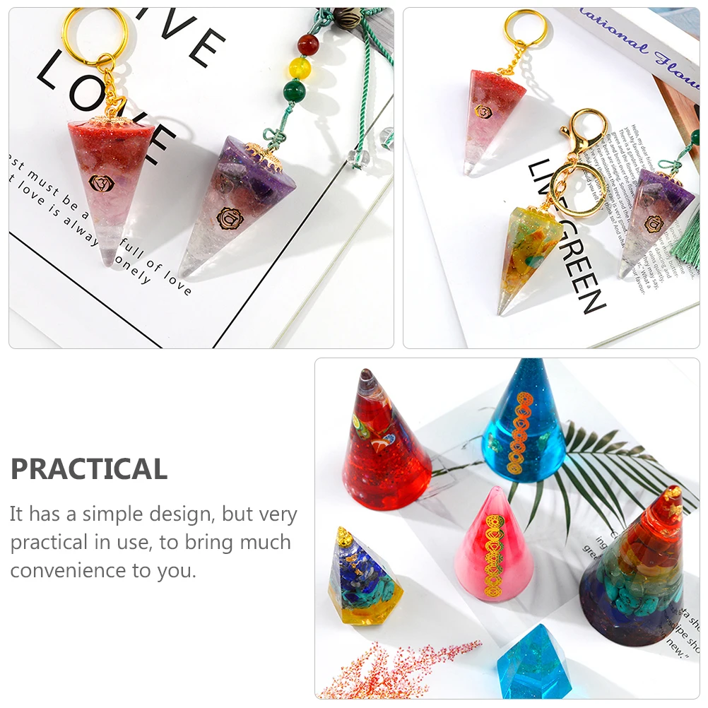 

3 pcs Silicone Ring Holder Mold Handmade Jewelry Epoxy Casting DIY Cone Shaped Ornaments Pendant Crafts Flexible Durable