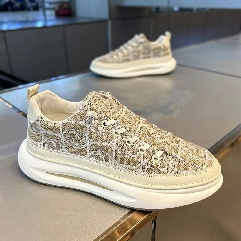 

Mens Canvas Shoes 2025 Autumn Comfortable Casual Shoes for Men Graffiti Prints Design Vulcanize Shoes Low Top Platform Sneakers