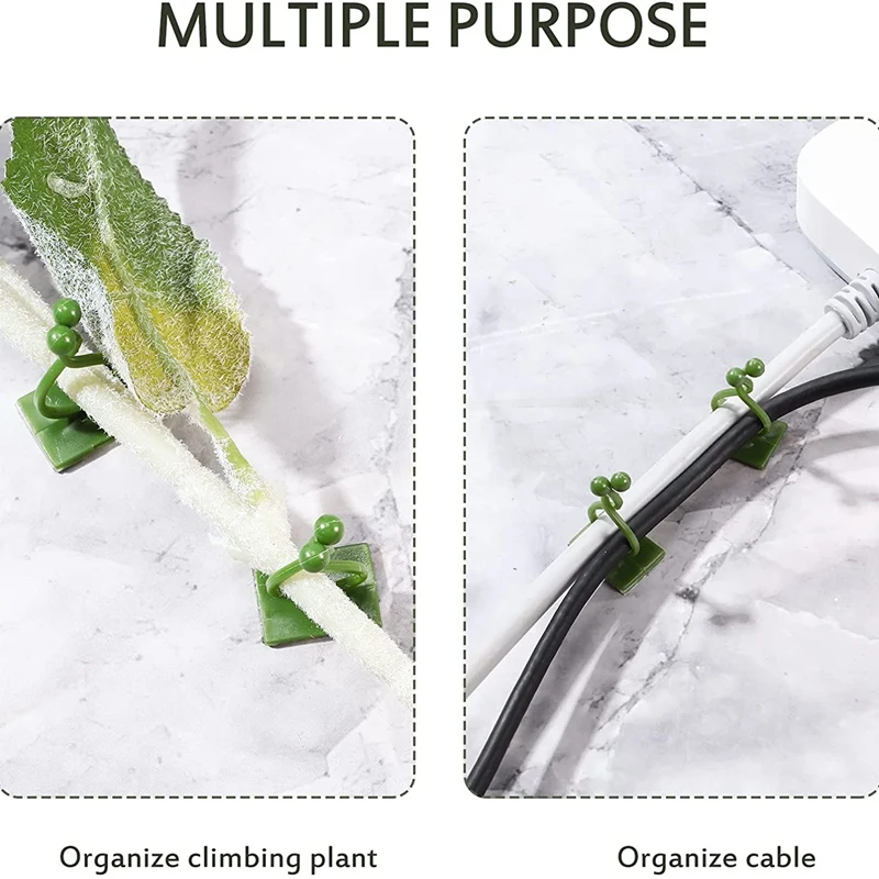 200 قطعة من مشابك تثبيت الحائط لتسلق النباتات، خطافات ذاتية اللصق لتثبيت نباتات كرمة الجدار غير المرئية