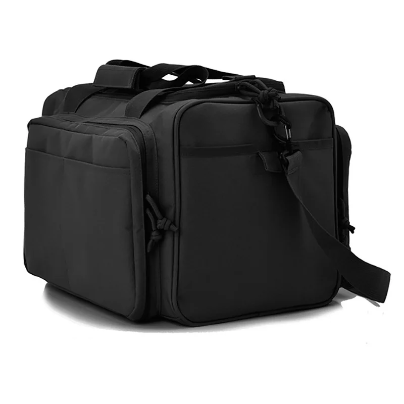 Tactical Gun Range Storage Bag Molle System Outdoor Hunting Accessory Nylon Gun Case Bags Pistol Tool Shoulder Pack Black - view 4