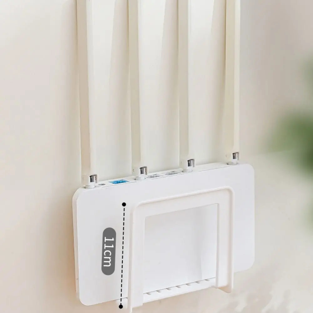 

Multi-purpose Wall Mounted Router Bracket Wall Hanging Punch-free Wifi Router Shelf Stable Durable Router Storage Rack