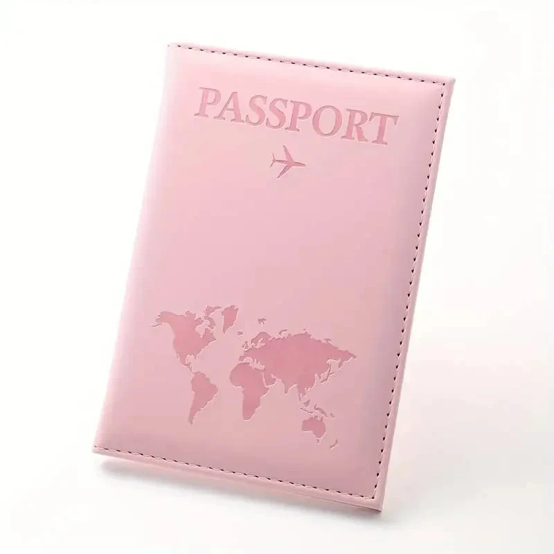 PU Passport Holder Map Pattern Ticket Passport Covers Travel Passport Protective Cover ID Credit Card Holder Travel Accessories