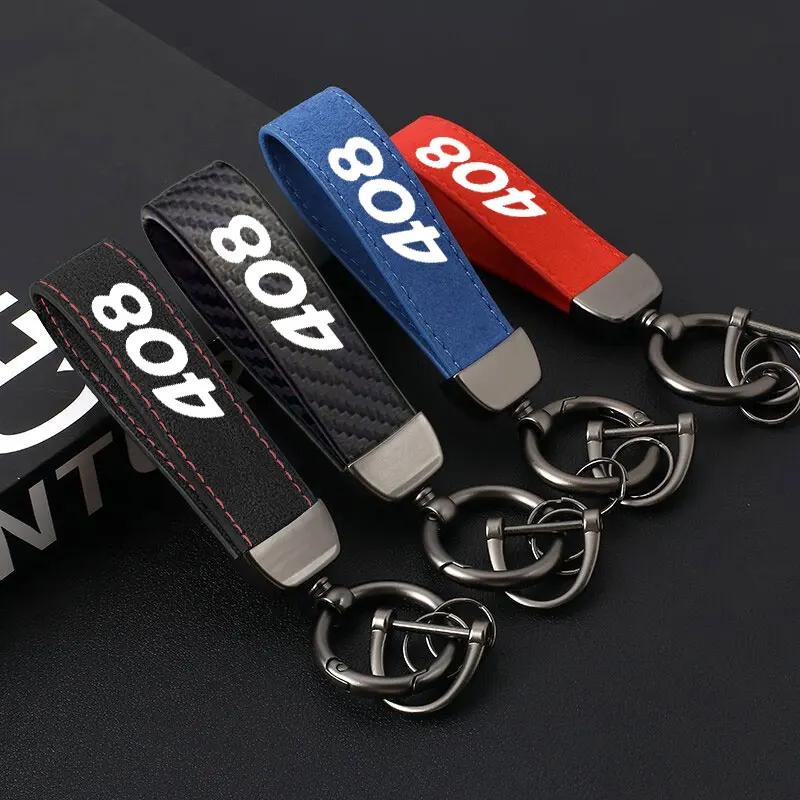 

Car Keychain Fashing Decoration Horseshoe buckle Key Chain for Men Gifts Keyring Fashion Trinket For Peugeot 408 Car Accessorie