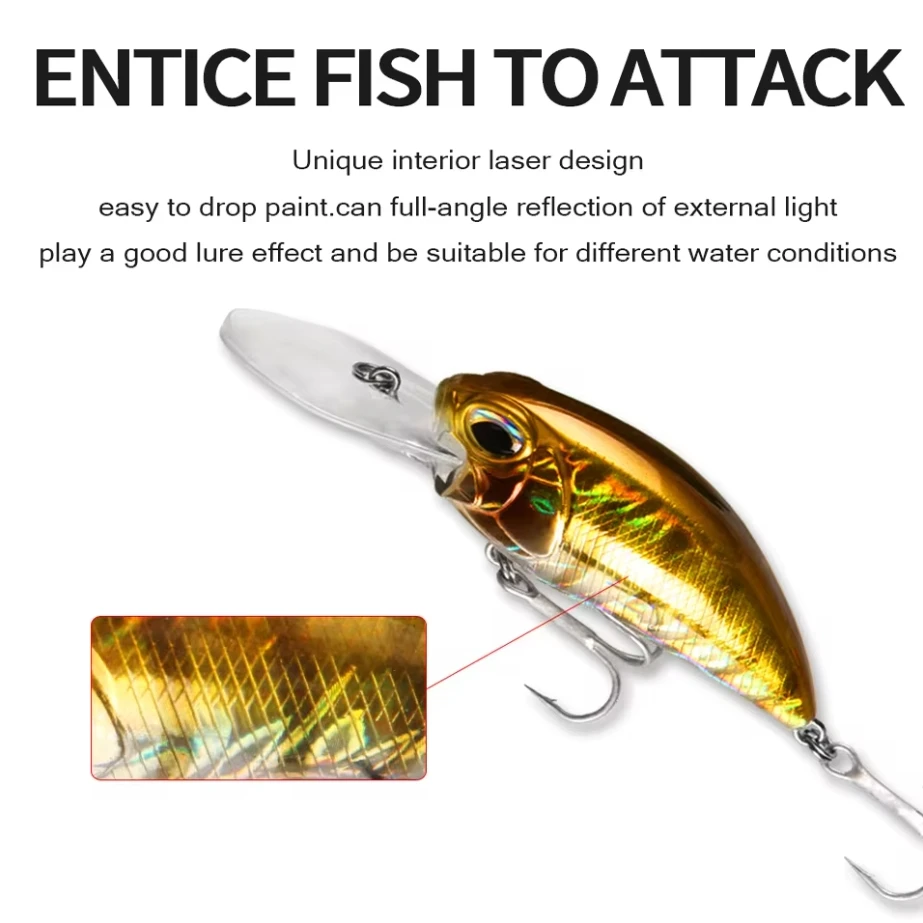 Bearking New hot Excellent Hot Professional Quality Crank Bait Good Fishing Lures 65mm,14g Crank.Dive 2m,Pike Bass Fishing view 5