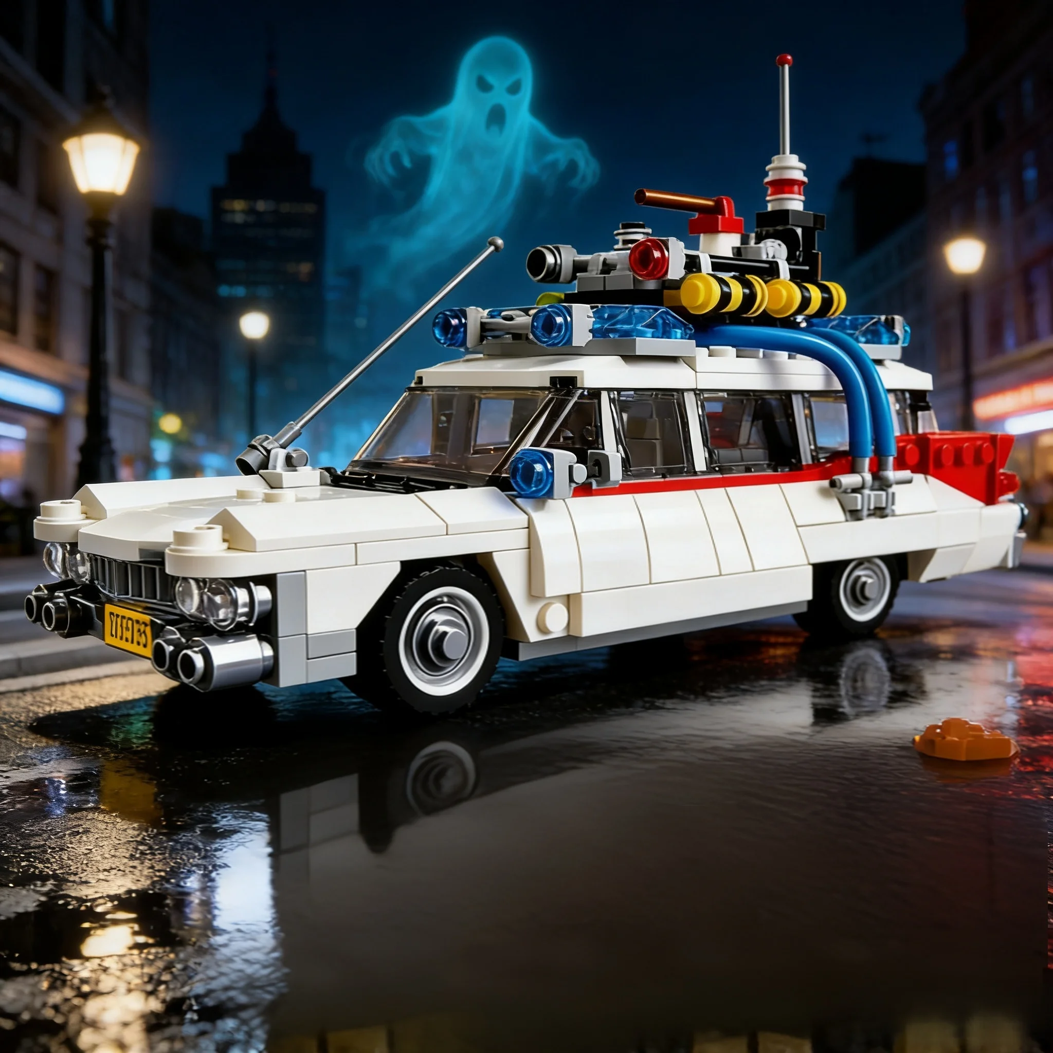 

Совместимые с MOC конструкторы 21108 Ghost Busters Ecto-1, модель автомобиля из фильма, строительные блоки, DIY игрушки, сборная модель для детей, подарки для мальчиков и девочек