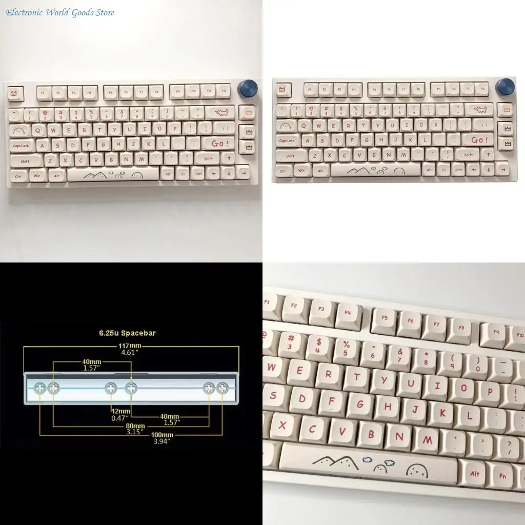 

A3PD Граффити Мультфильм XDA Профиль Колпачки для ключей PBT Сублимационная краска для переключателя Cherry MX