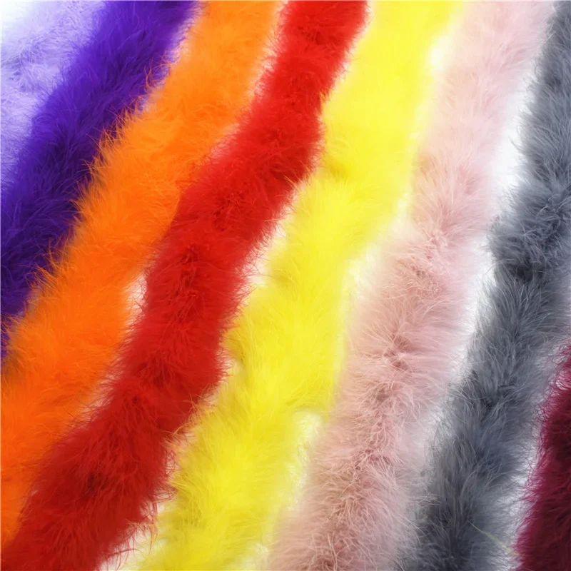 Flauschige Truthahn-Marabou-Federboa-Borte, weicher Schal, Hochzeitskostüm-Dekoration, Schal mit Federn für Bastelarbeiten, Hochzeitsfedern, Federn – Detail 2