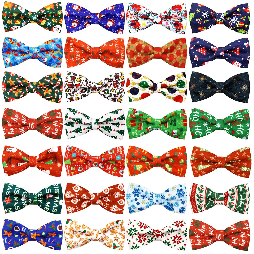 5PCS Pet Bowties With Elactic Bands Removable Dog Bow Ties Pet Collars Dog Bowtie Dog Grooming Accessories Pet Supplies For Dogs