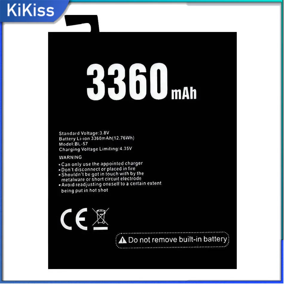 

BL-57 For Doogee Shoot 2 Safe Mobile Phone Battery 3360Mah