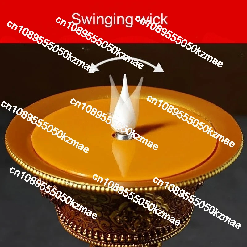 Suitable for LED candle engraving process resin wax 19.5cm electric light charging warm white