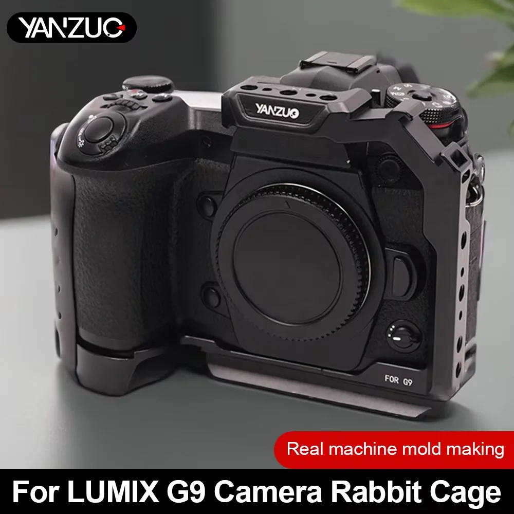 YANZUO G9 Rabbit Cage Set Portable Camera Holder Metal 1/4 Hole Compatible with Panasonic For Lumix G9 DSLR Camera Accessory view 2