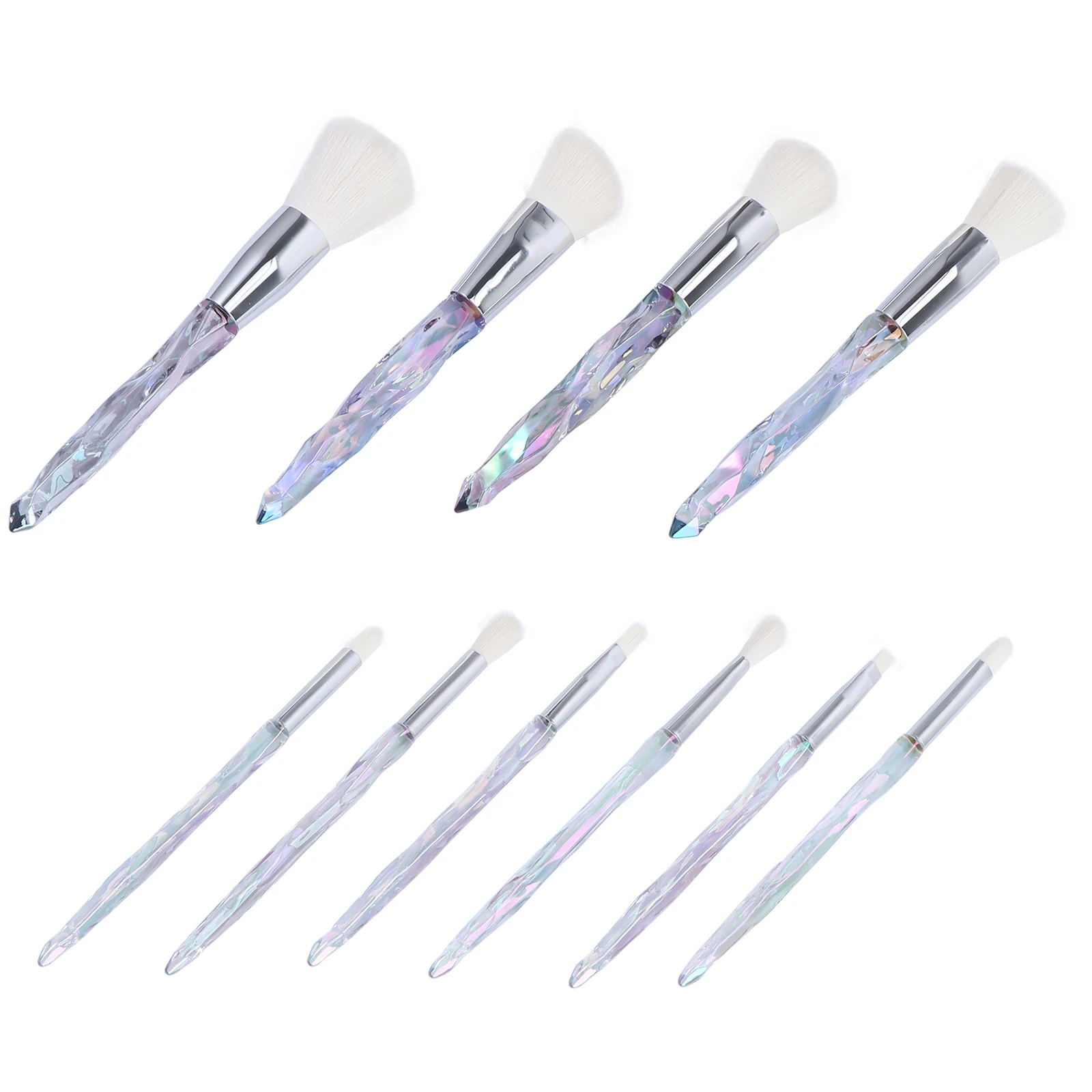10Pcs Brush Set Soft Dense Fiber Makeup Kit Foundation Powder Blush Eye Shadow Brushes Set Plastic for Makeup