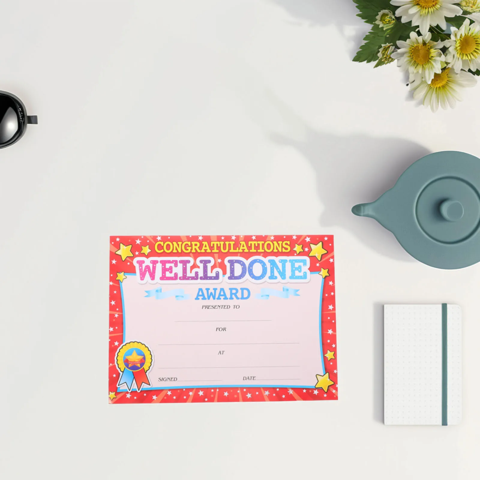 

20pcs Achievement Certificates Education Supplies Award Paper Recognition Awards Kids Cartoon Design Student Motivation