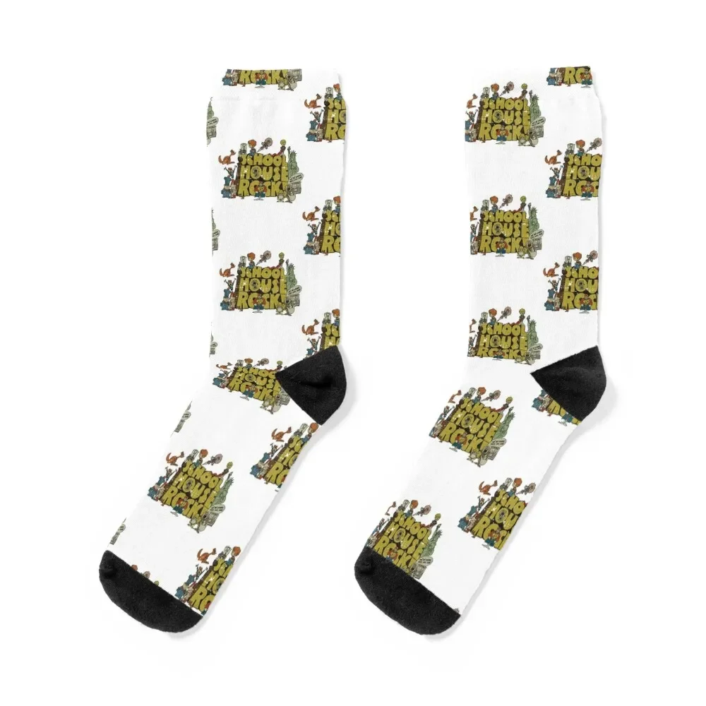 

VINTAGE- Schoolhouse Rock Since 1873 Socks Christmas cartoon soccer anti-slip Boy Socks Women's