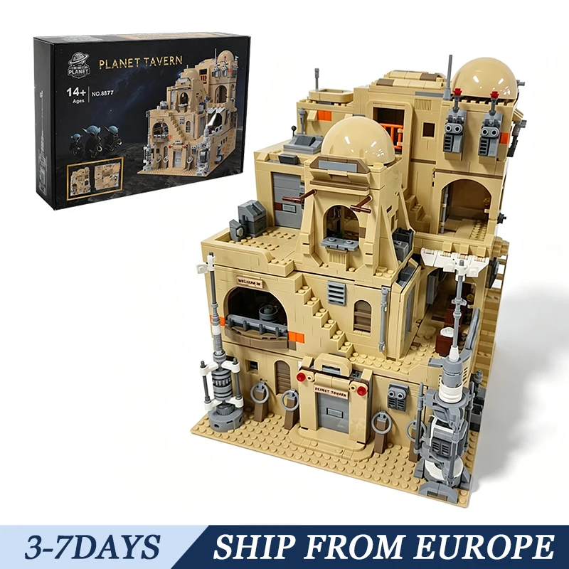 Image of 1971 Teile MOC Space Planet Tavern Baustein-Modellbausatz DIY Montage Straßenansicht Bausteine Spielzeug Hausbausets Weihnachts-, Geburtstags- und Halloween-Geschenke für Erwachsene
